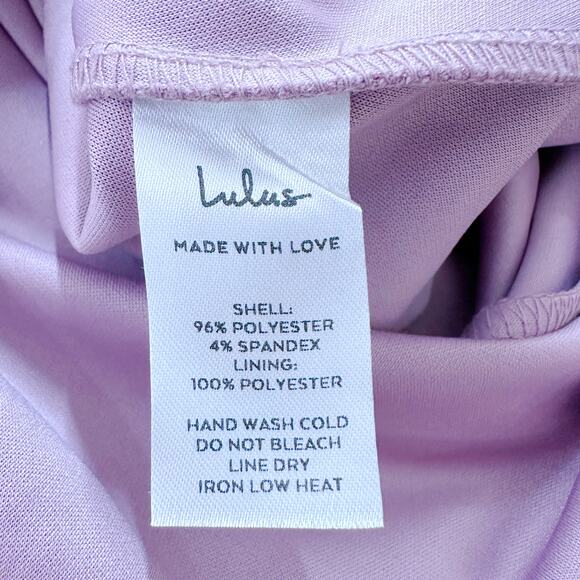 Lulus Forever Your Girl Tulip Hem Sleeveless Bodycon Mini Dress Mauve Pink M NWT - Picture 9 of 12